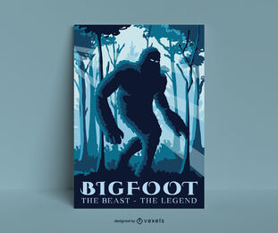 Diseño de cartel Big Foot