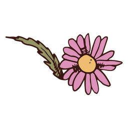 Flor roxa única Desenho PNG Transparent PNG