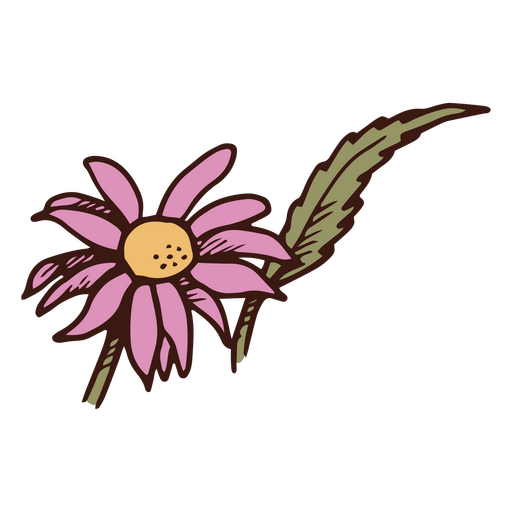 Lila Blume der Naturelemente PNG-Design