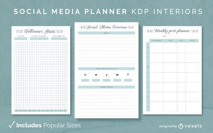 Social-Media-Tagebuch-Designvorlage KDP