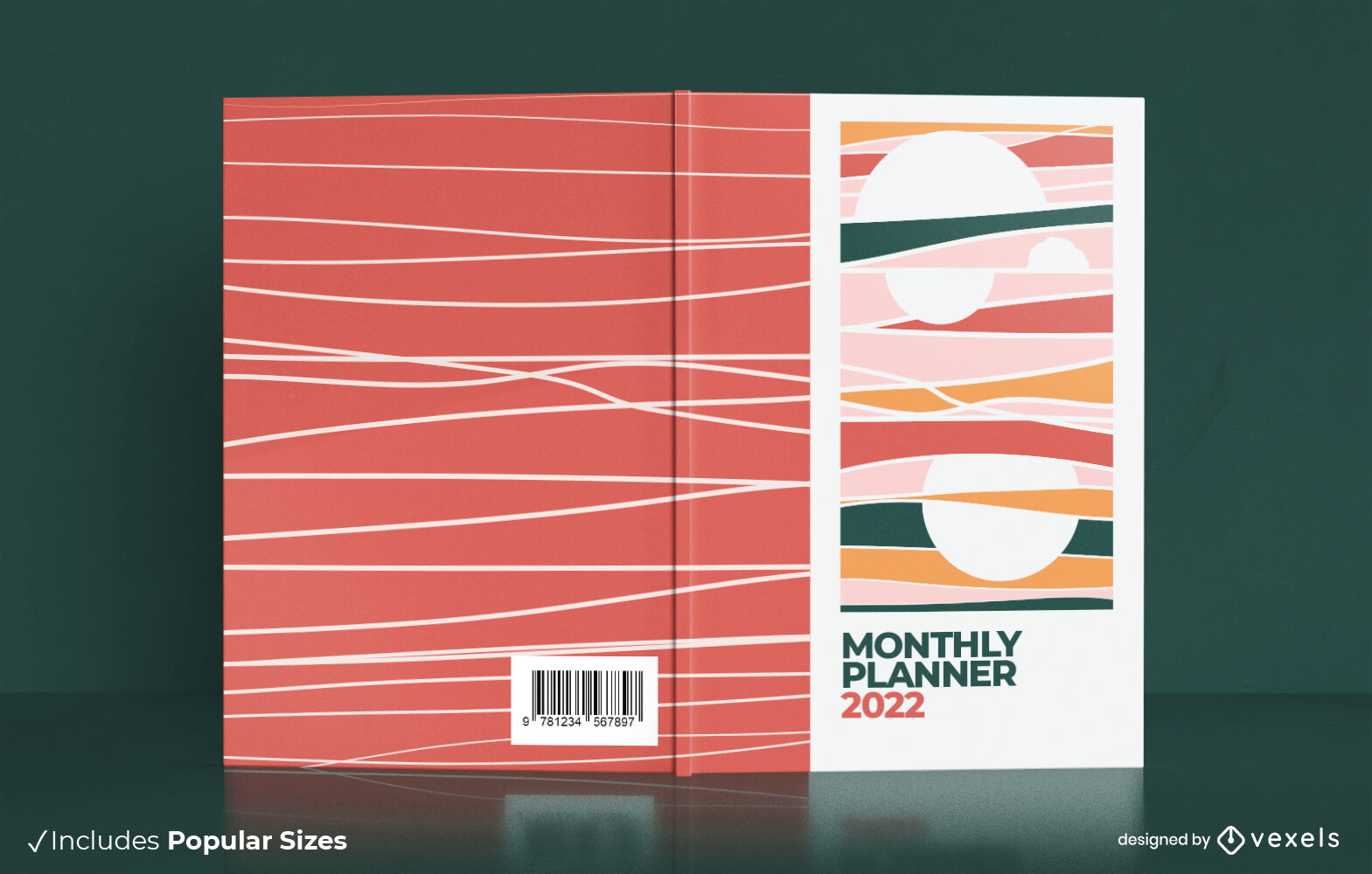 Sunset Monatsplaner Buchcover-Design
