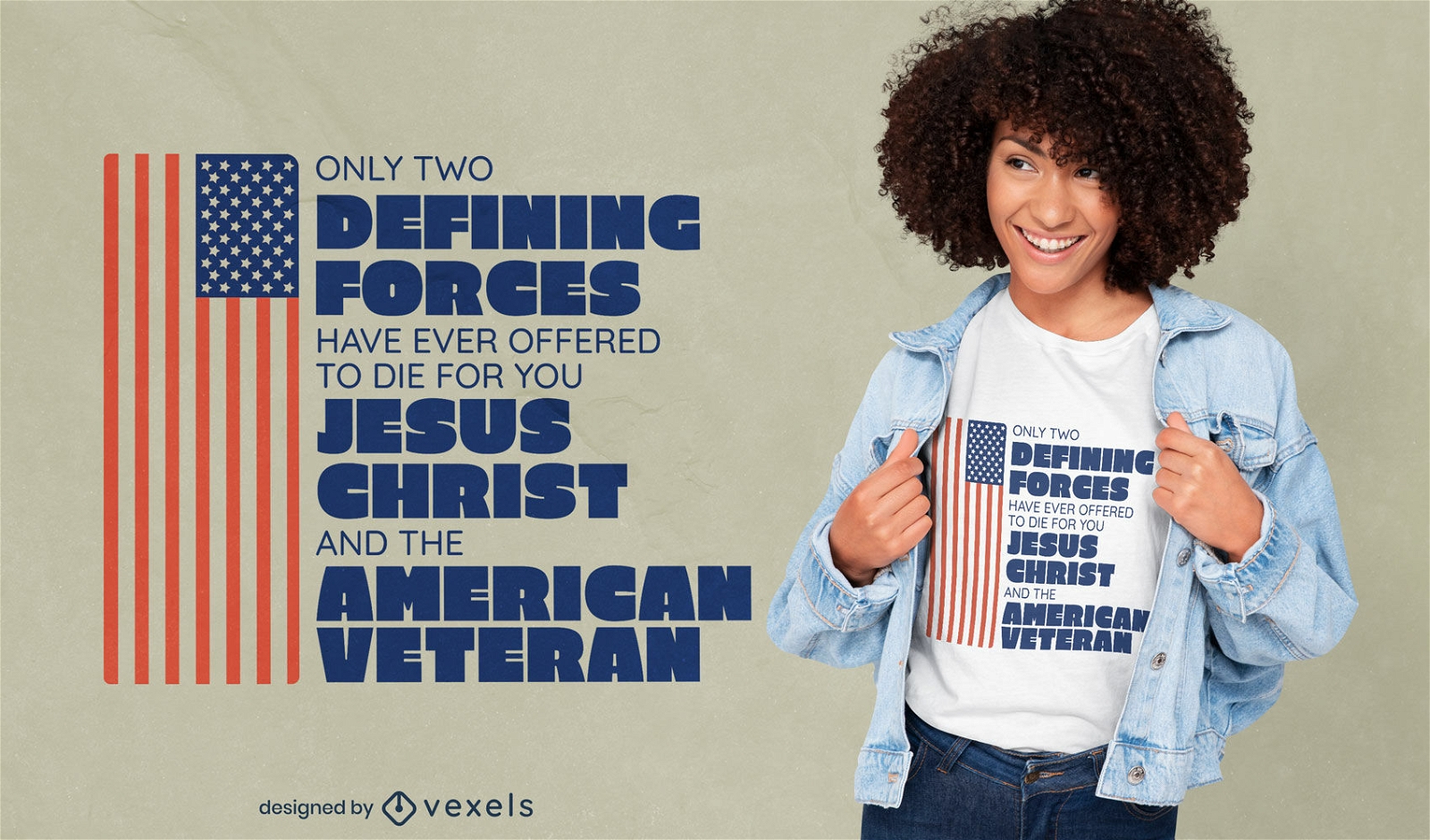 American veteran quote t-shirt design
