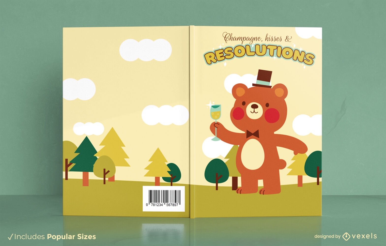 New Year resolutions book cover design