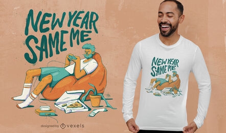Neujahr gleiches T-Shirt-Design