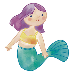 Personagem de sereia violeta Transparent PNG