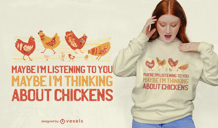 Chicken farm animals t-shirt design