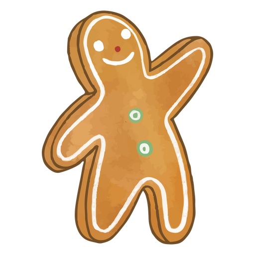 Personaje navideño de pan de jengibre Diseño PNG