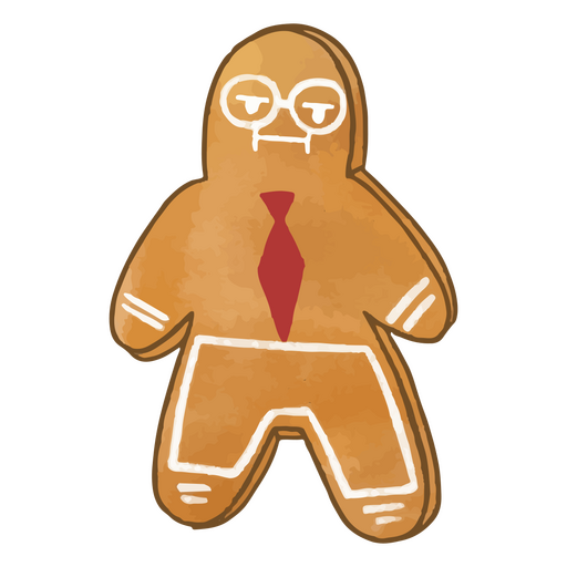 Christmas gingerbread man cookie character PNG Design