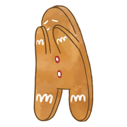 Triste personagem de biscoito de gengibre de Natal Desenho PNG