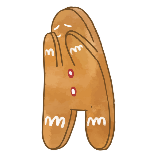 Trauriger Weihnachtslebkuchen-Plätzchencharakter PNG-Design