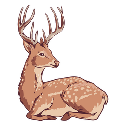 Sat animal deer illustration  PNG Design