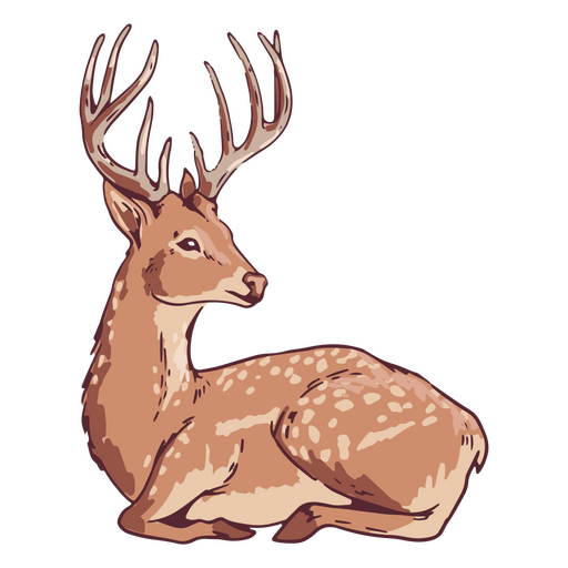 Sat animal deer illustration 