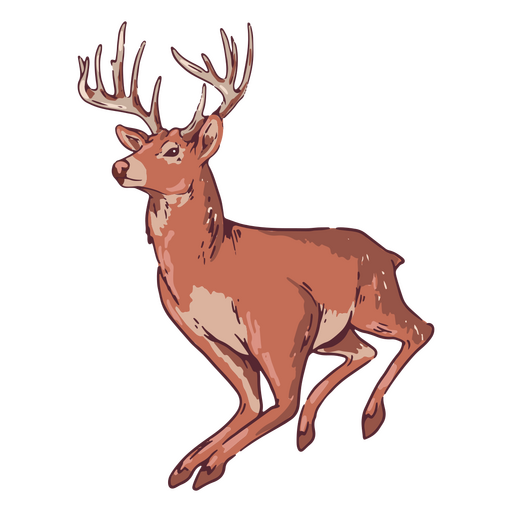 Horns deer animal illustration PNG Design