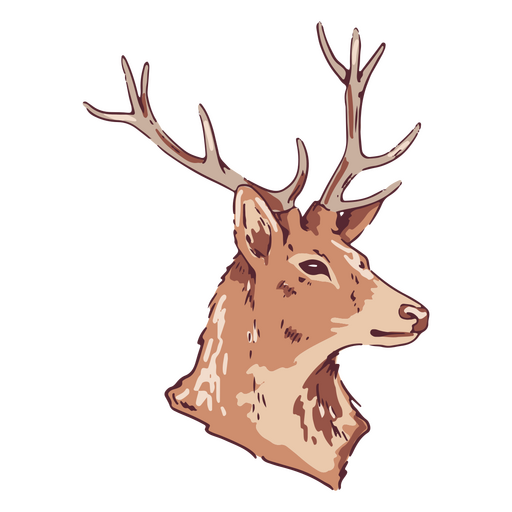 Deer head illustration PNG Design