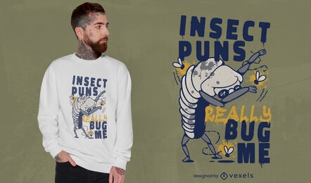 Design de camiseta com toque de insetos da Caterpillar