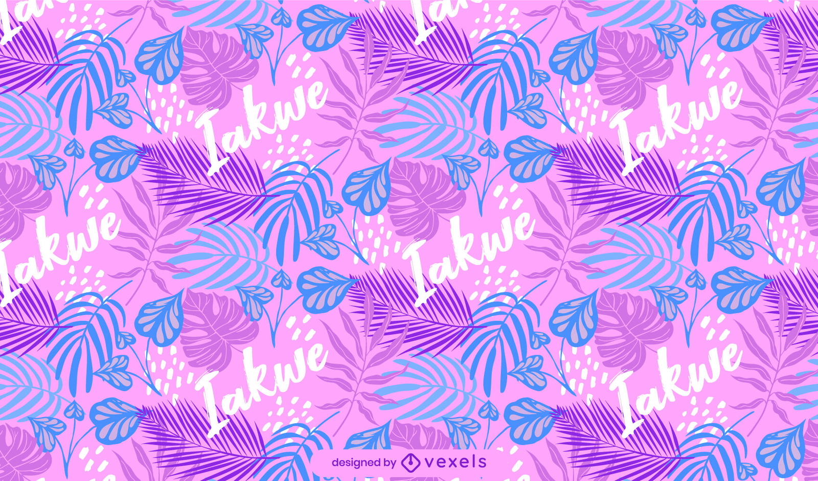 Tropical leaves summer pattern design