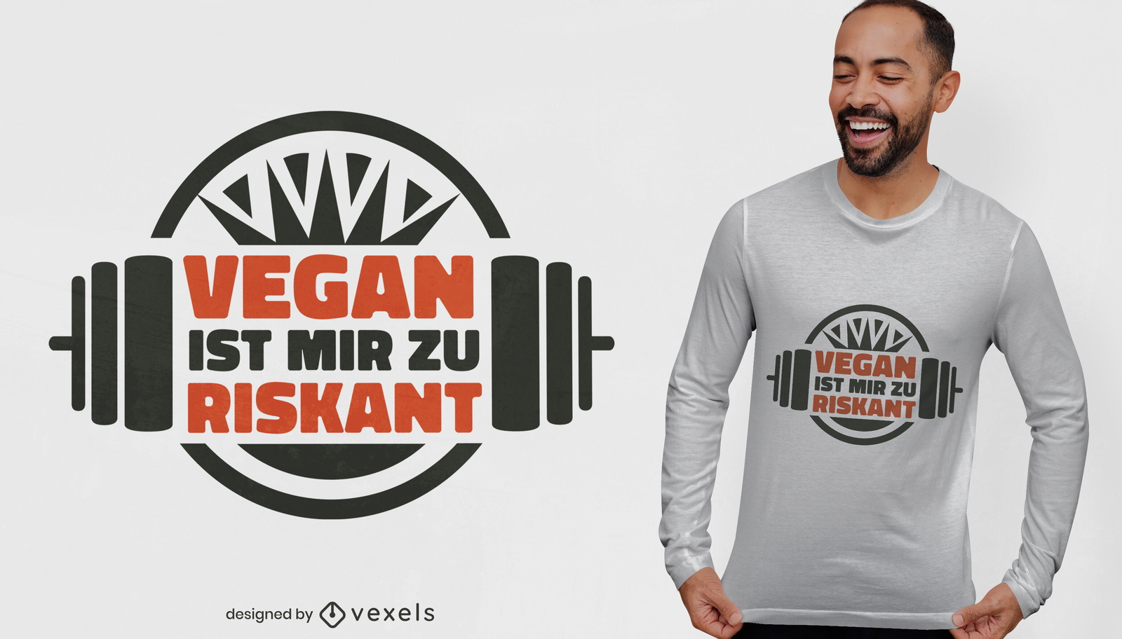 Vegan é muito arriscado para mim design de camiseta