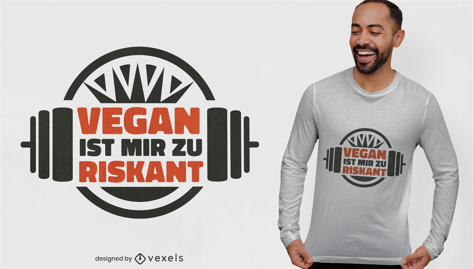 Vegan ? muito arriscado para mim design de camiseta