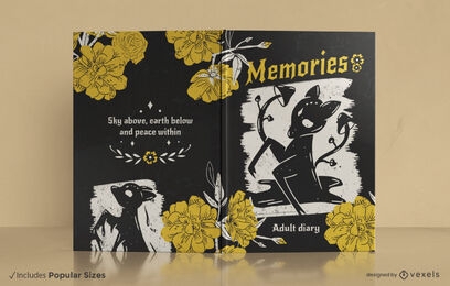 Memories diary book cover design