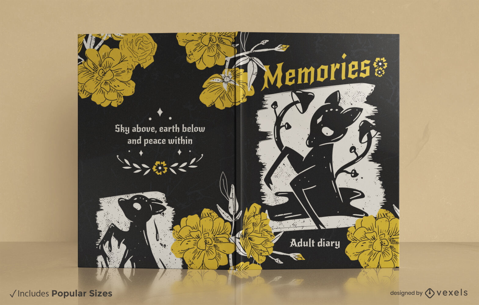 Design da capa do livro do diário de memórias