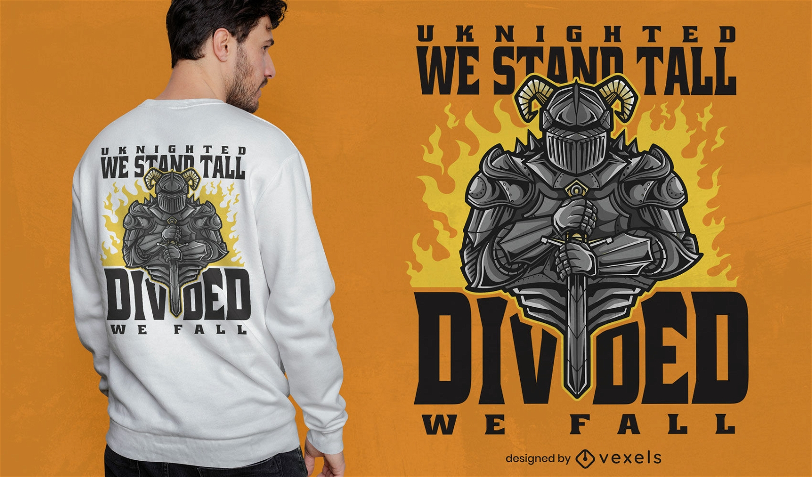 Knight quote t-shirt design