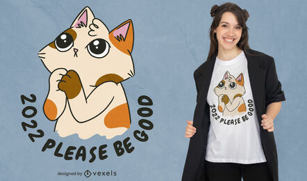 2022, por favor, seja bom design de t-shirt de Ano Novo