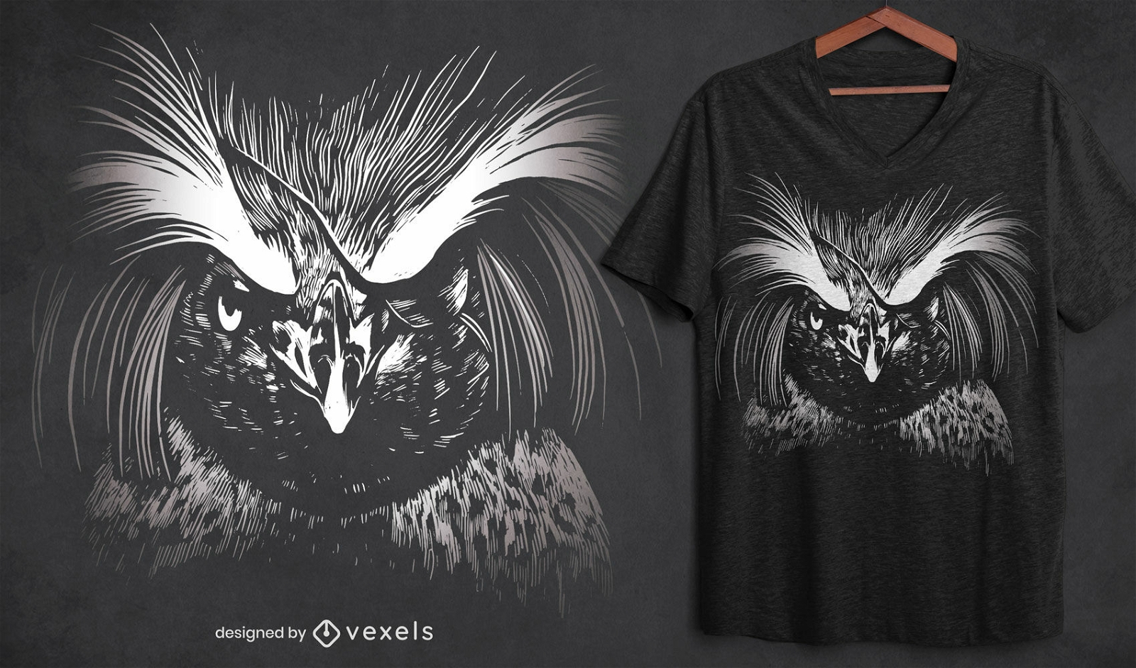 Eyepatch-Pinguin-T-Shirt-Design