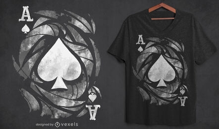 Design de t-shirt grunge ás de espadas