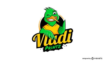 Design do logotipo do beija-flor verde