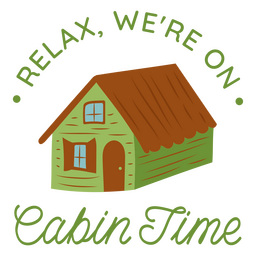 Relax cabin quote badge PNG Design