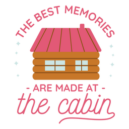 Best memories are made at the cabin quote  PNG Design Transparent PNG
