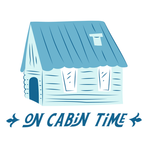 Cabin time light blue quote 