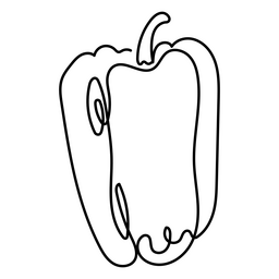 Paprika durchgehende Linie PNG-Design