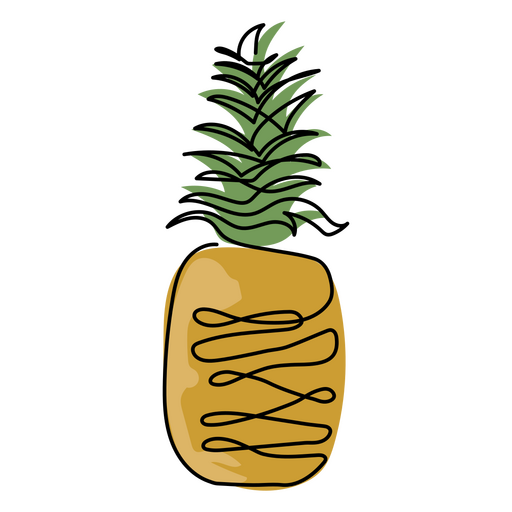 Abacaxi colorido Desenho PNG