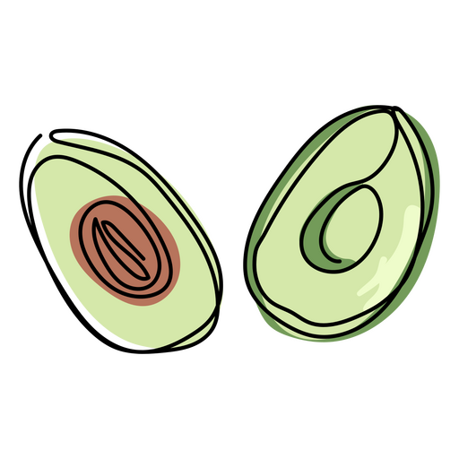 Avocado-Frucht färben PNG-Design