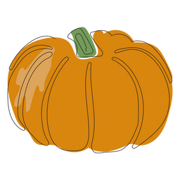 Alimentación línea continua color calabaza Diseño PNG