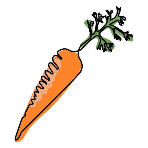 Cor de cenoura de linha cont?nua de alimentos Desenho PNG