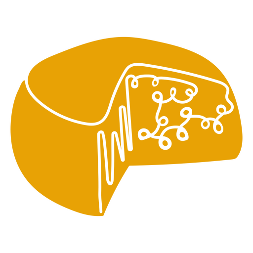 Essen mit gelbem Käse PNG-Design