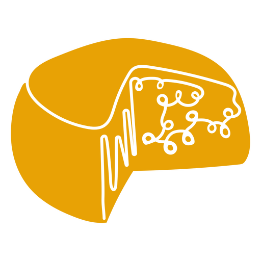 Yellow cheese food PNG Design