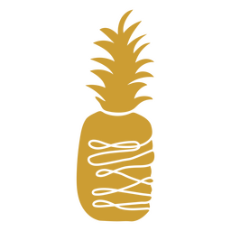Yellow pineapple fruit PNG Design Transparent PNG