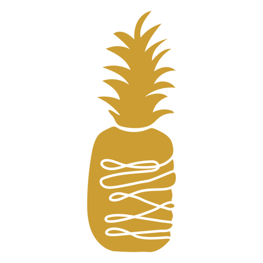 Fruta de pi?a amarilla Diseño PNG