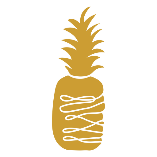 Yellow pineapple fruit PNG Design