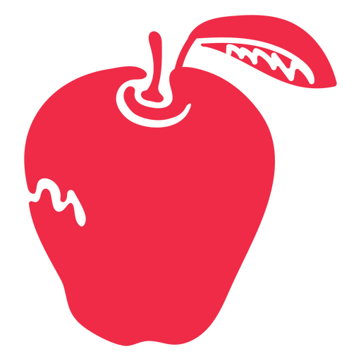 Comida de fruta de manzana roja Diseño PNG