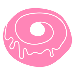 Pink donut food PNG Design
