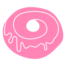 Rosa Donut-Essen PNG-Design