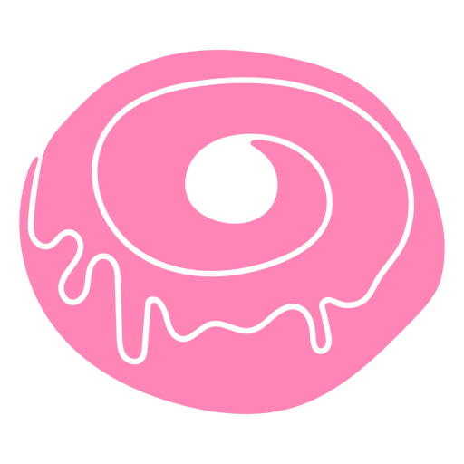 comida de donut rosa Diseño PNG