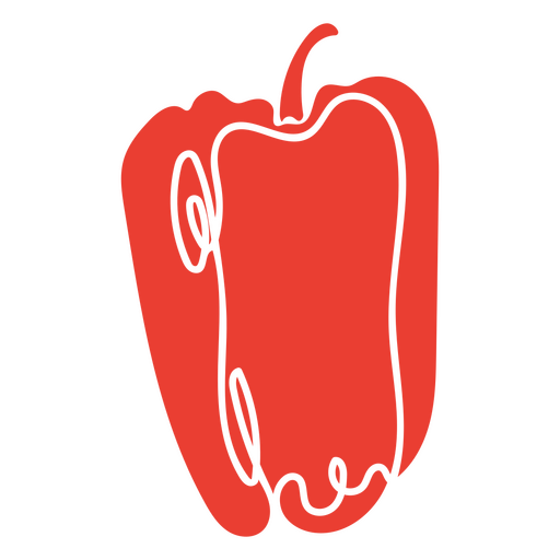 Food cut out pepper PNG Design