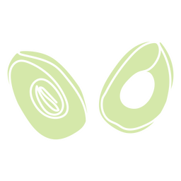Alimentos cortados de abacate Desenho PNG