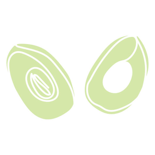 Food cut out avocado