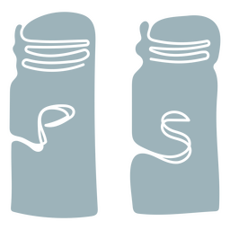 Food cut out salt and pepper PNG Design